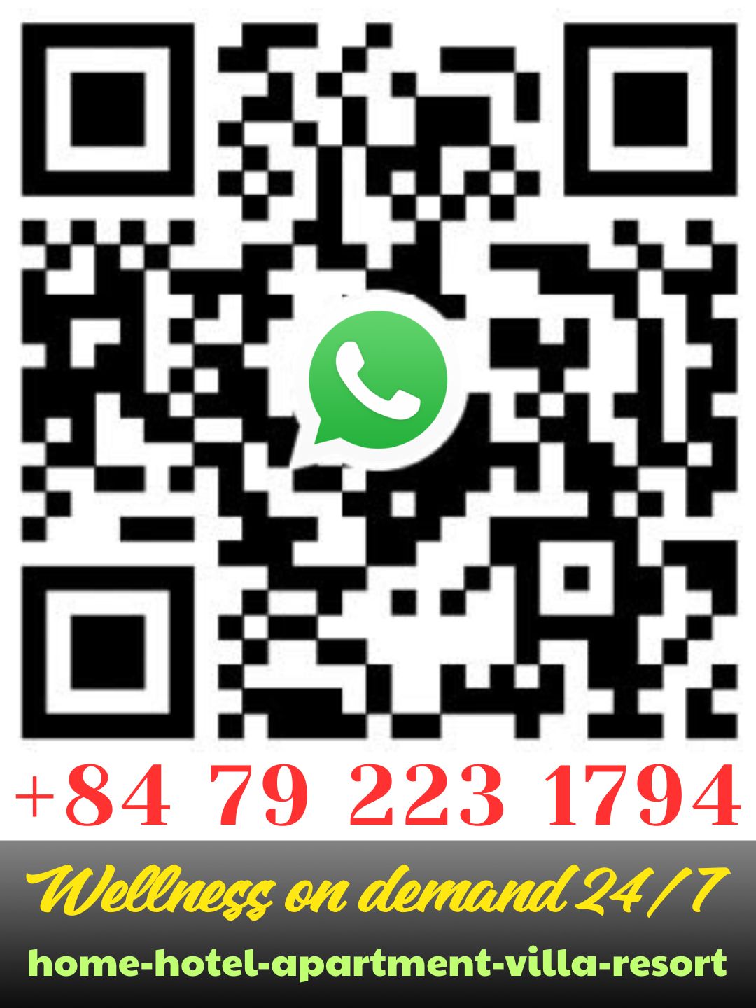 Contact information for massage services in Vietnam