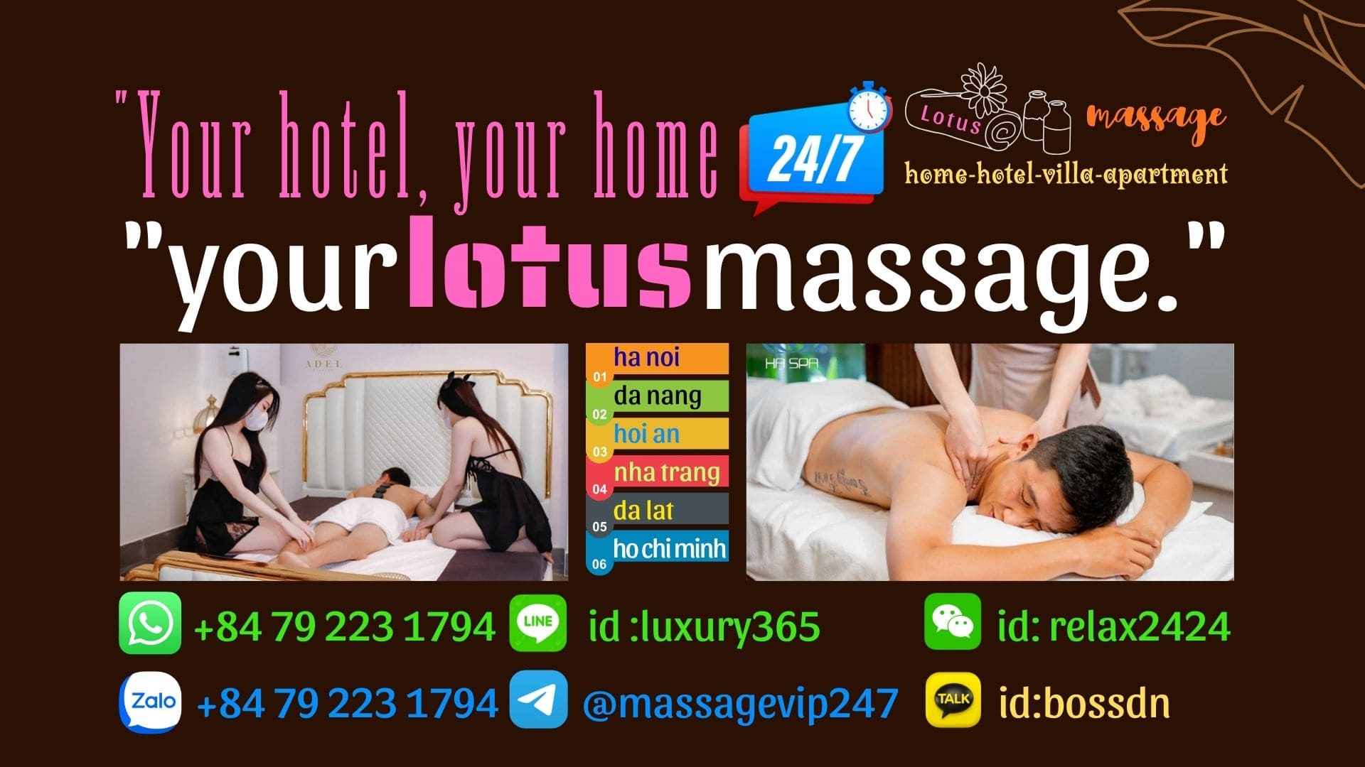 massage home room hotel apartment in Ho Chi Minh